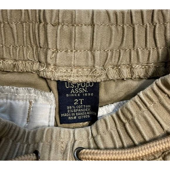 EUC US Polo Assn. Khaki Tan 2T Toddler Pants With Back Pockets - Picture 4 of 5